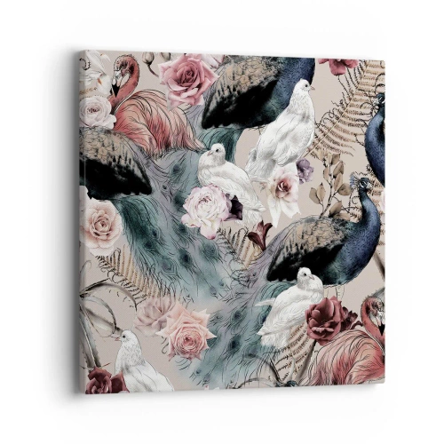 Canvastavla - Bild på duk - I palatsträdgården - 40x40 cm