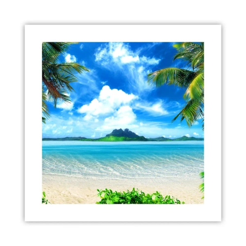 Affisch - Tropikens azur - 40x40 cm