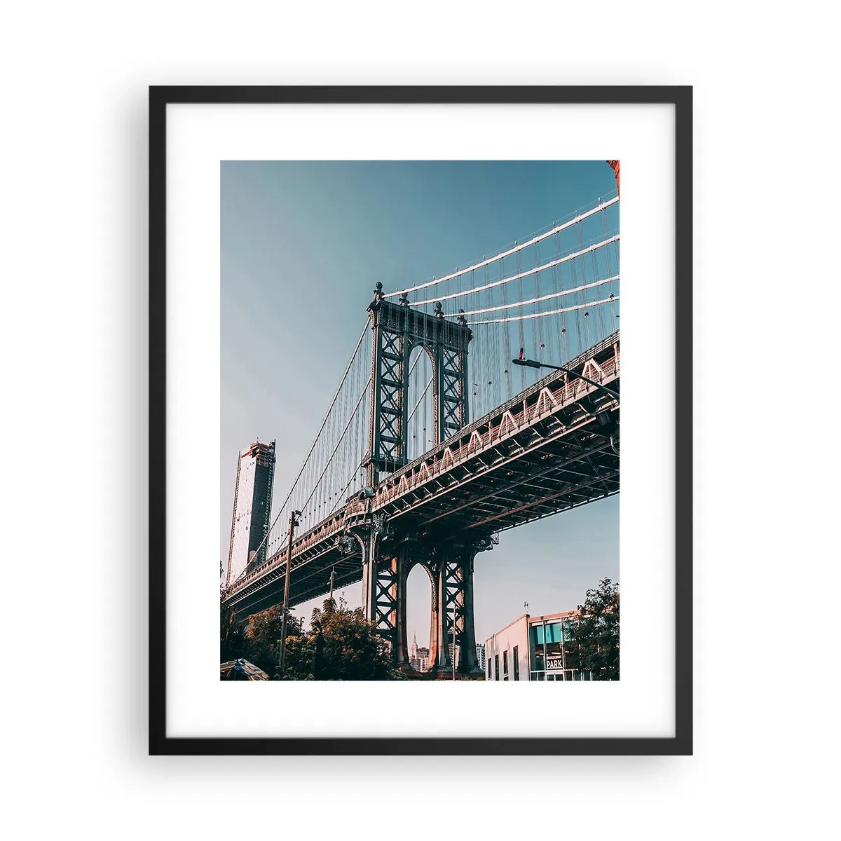 Affisch i svart ram - Över stadens vågor - 40x50 cm