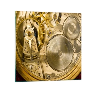 Glastavla - Bild på glas - Gå med tidens anda - 30x30 cm