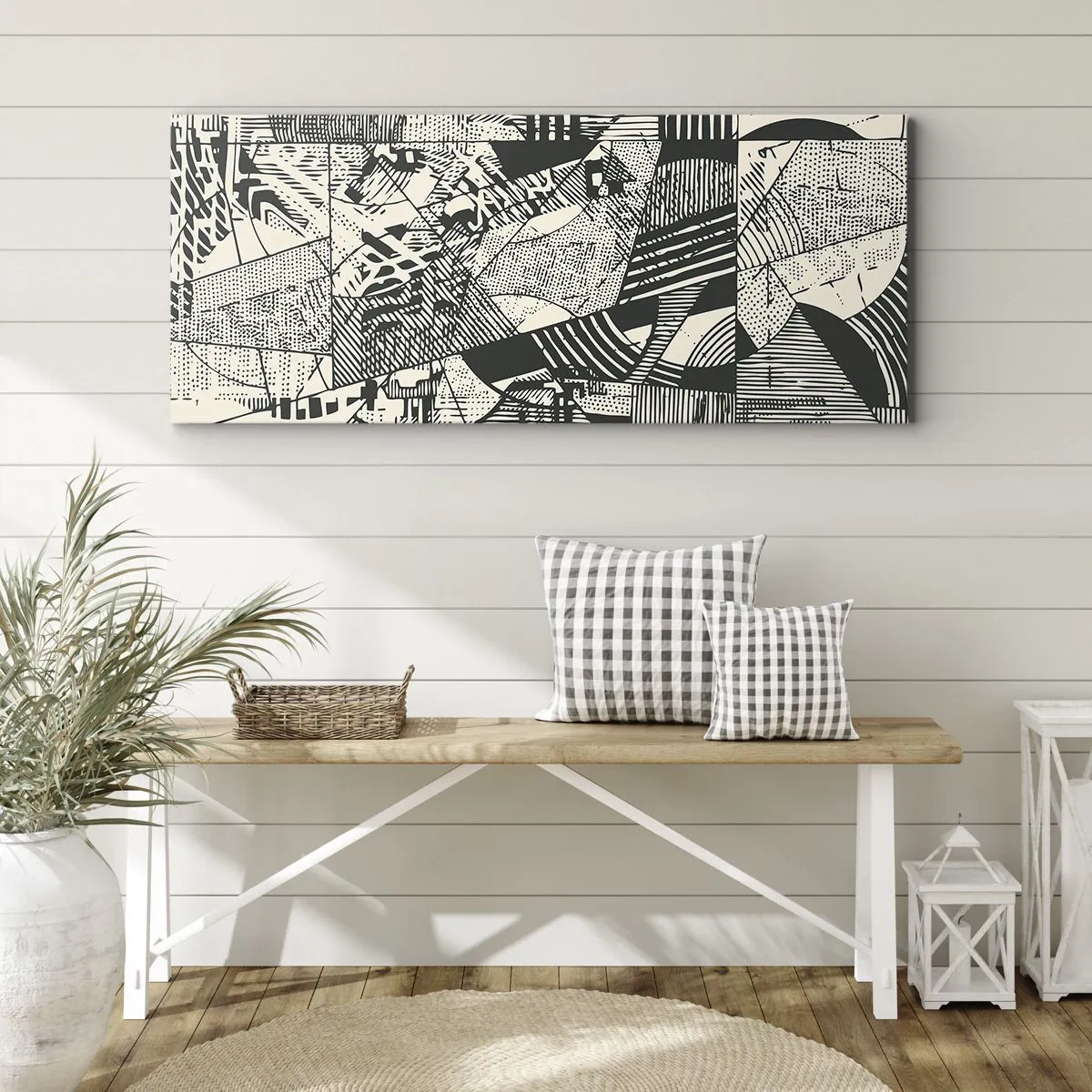 Canvastavla - Bild på duk - Nutidens dynamik - 160x50 cm