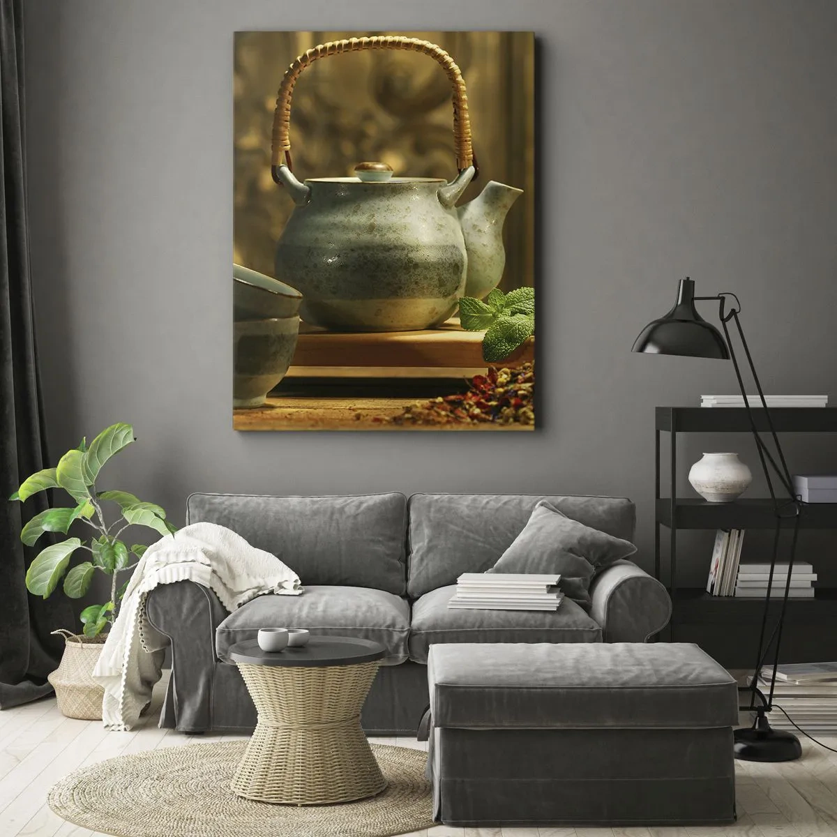 Canvastavla - Bild på duk - Avhandling om tedrickande - 70x100 cm