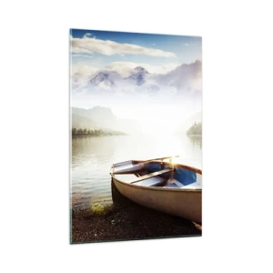 Glastavla - Bild på glas - Vid ett stort och rent vatten - 80x120 cm
