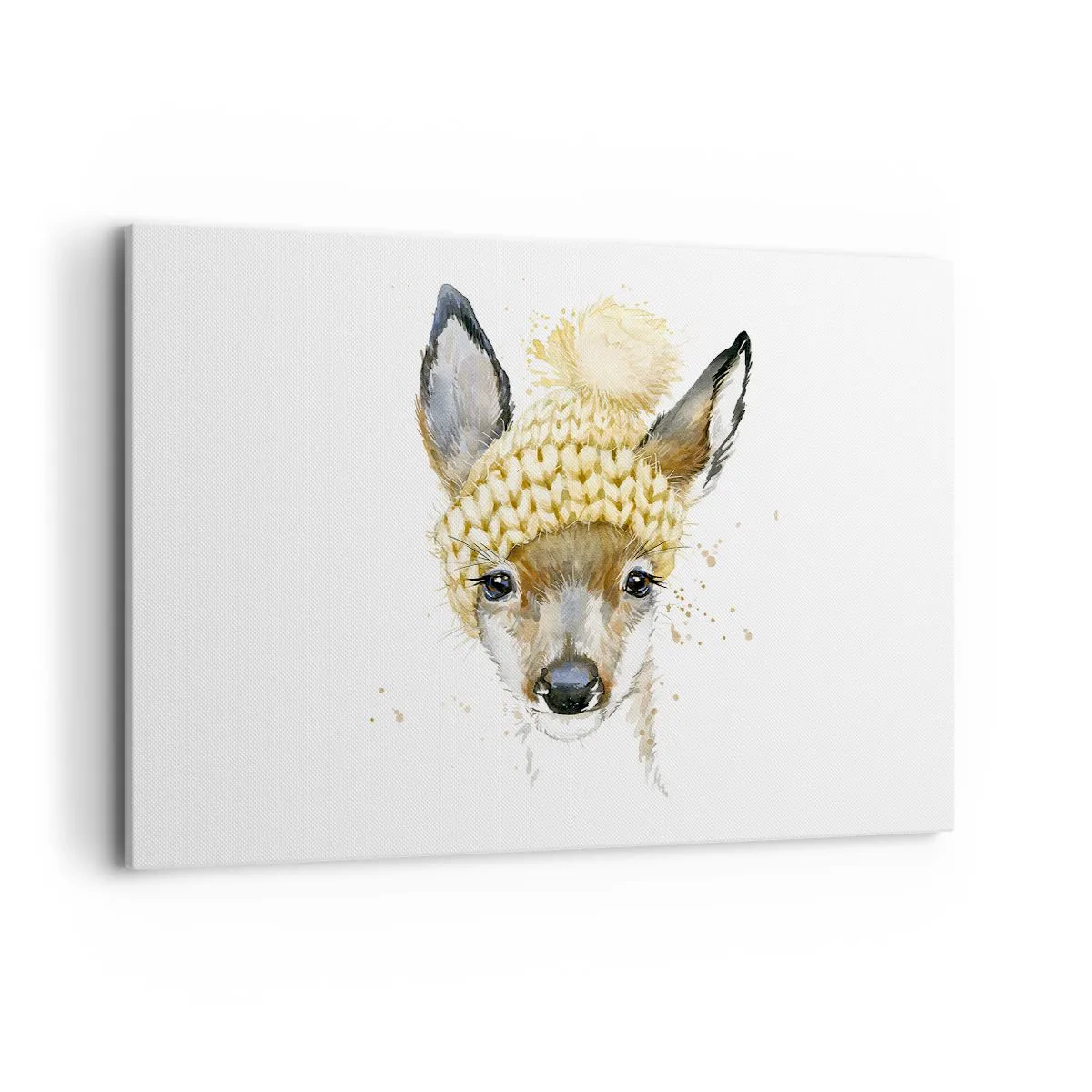 Canvastavla - Bild på duk - För vinter i insnöad skog - 120x80 cm