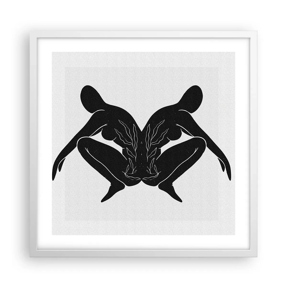 Affisch i vit ram - En delad själ - 50x50 cm