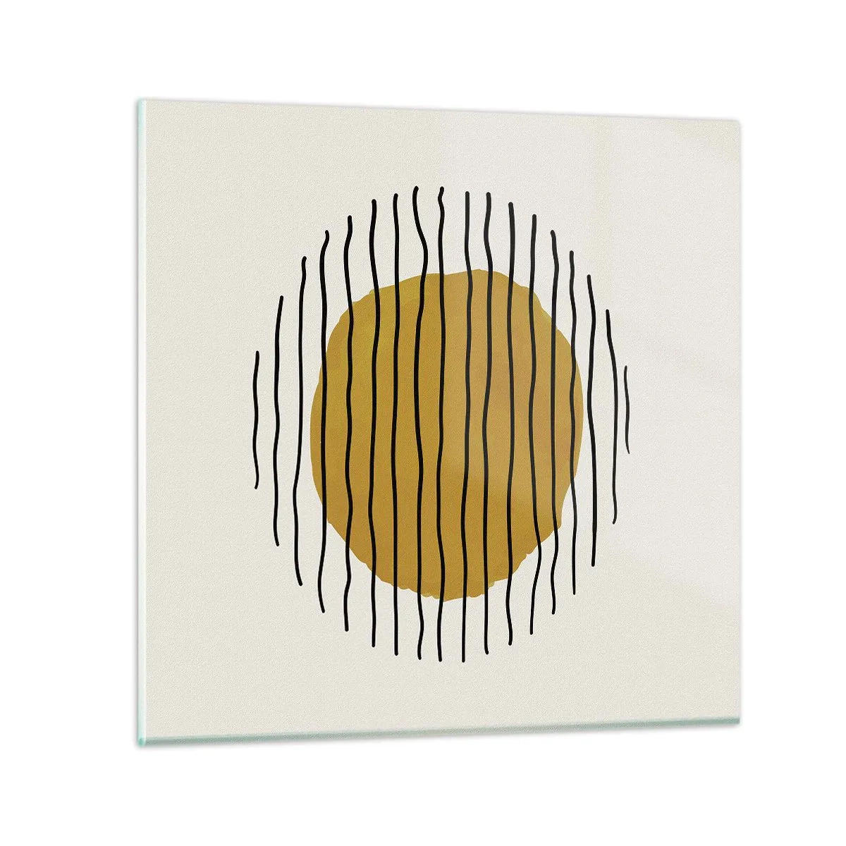 Glastavla - Bild på glas - Abstraktion som darrar av glöd - 60x60 cm