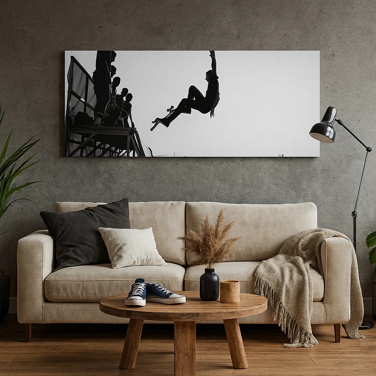 Canvastavla - Bild på duk - Hjältar och tittare - 30x30 cm