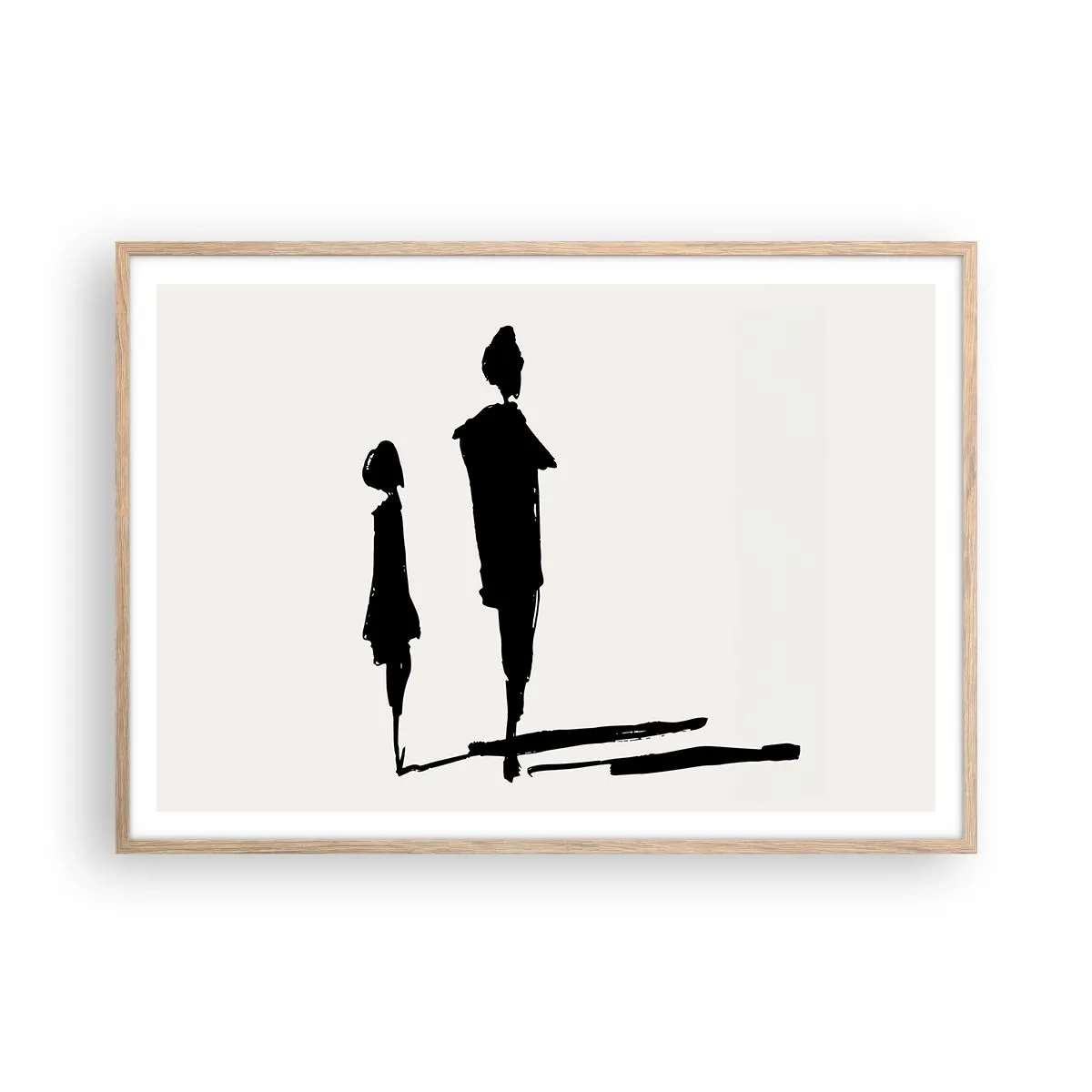 Affisch i ram av ljusek - Säkert tillsammans? - 100x70 cm