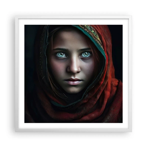 Affisch i vit ram - Östlig prinsessa - 60x60 cm