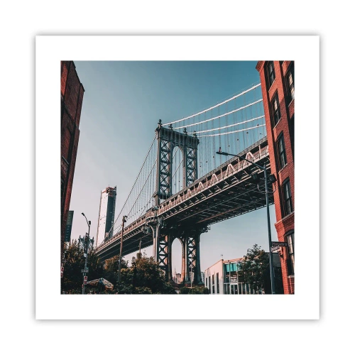 Affisch - Över stadens vågor - 40x40 cm