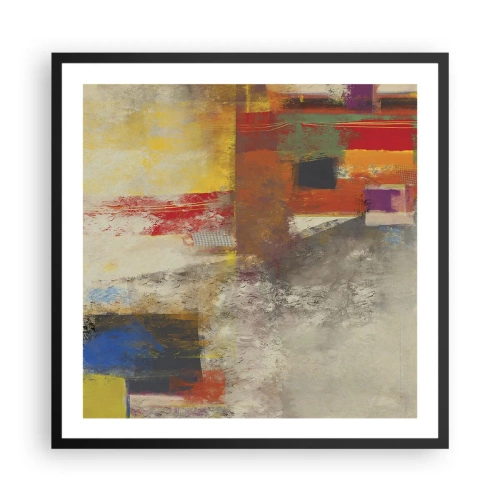 Affisch i svart ram - Färgernas geometri - 60x60 cm