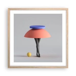 Affisch i ram av ljusek - Surrealistisk komposition - 50x50 cm