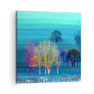 Canvastavla - Bild på duk - Finkammat landskap - 50x50 cm