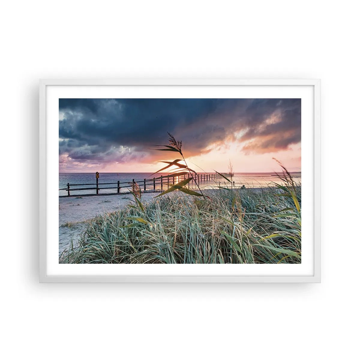 Affisch i vit ram - Försvinner inte med vinden - 70x50 cm