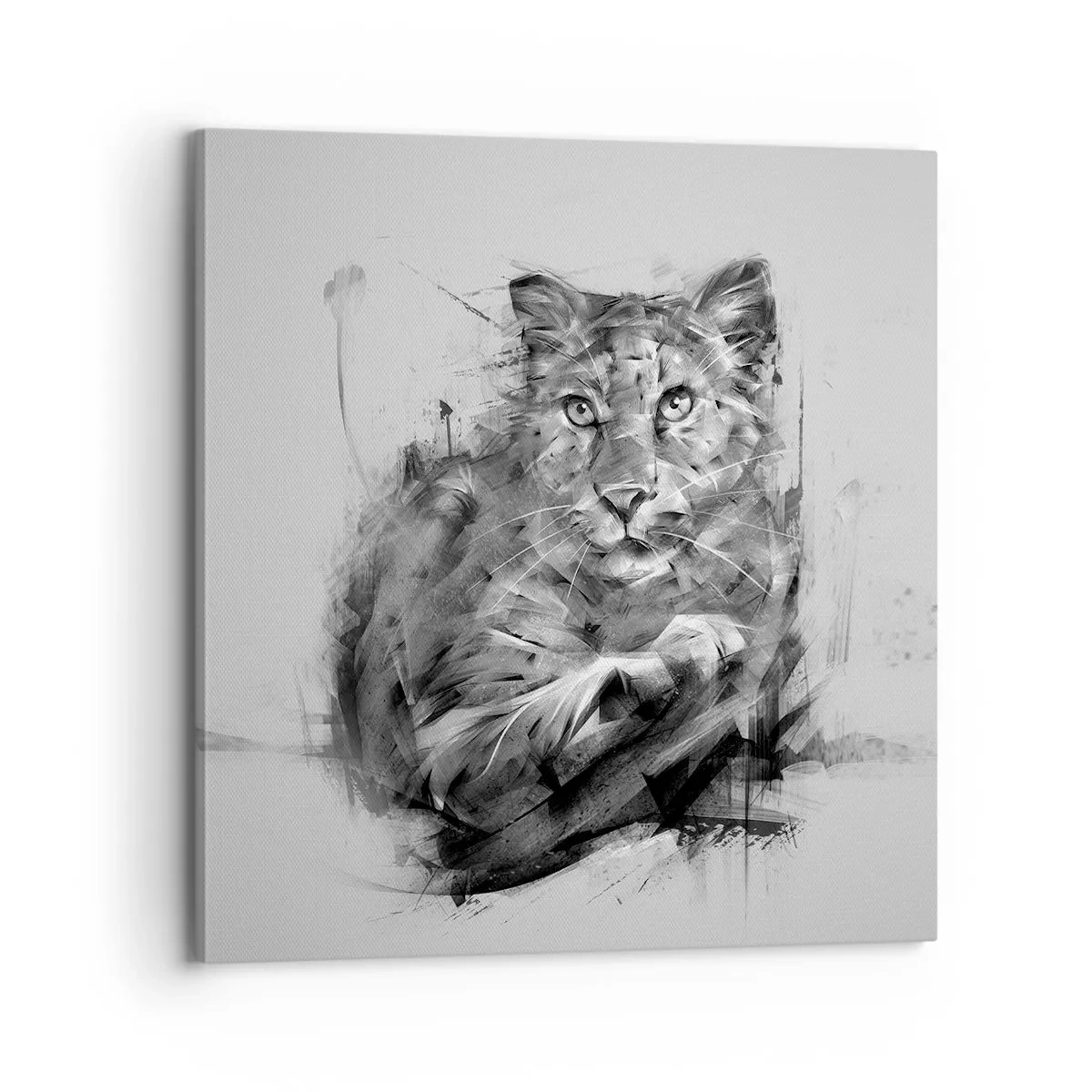 Canvastavla - Bild på duk - Ja, jag lyssnar noga - 70x70 cm