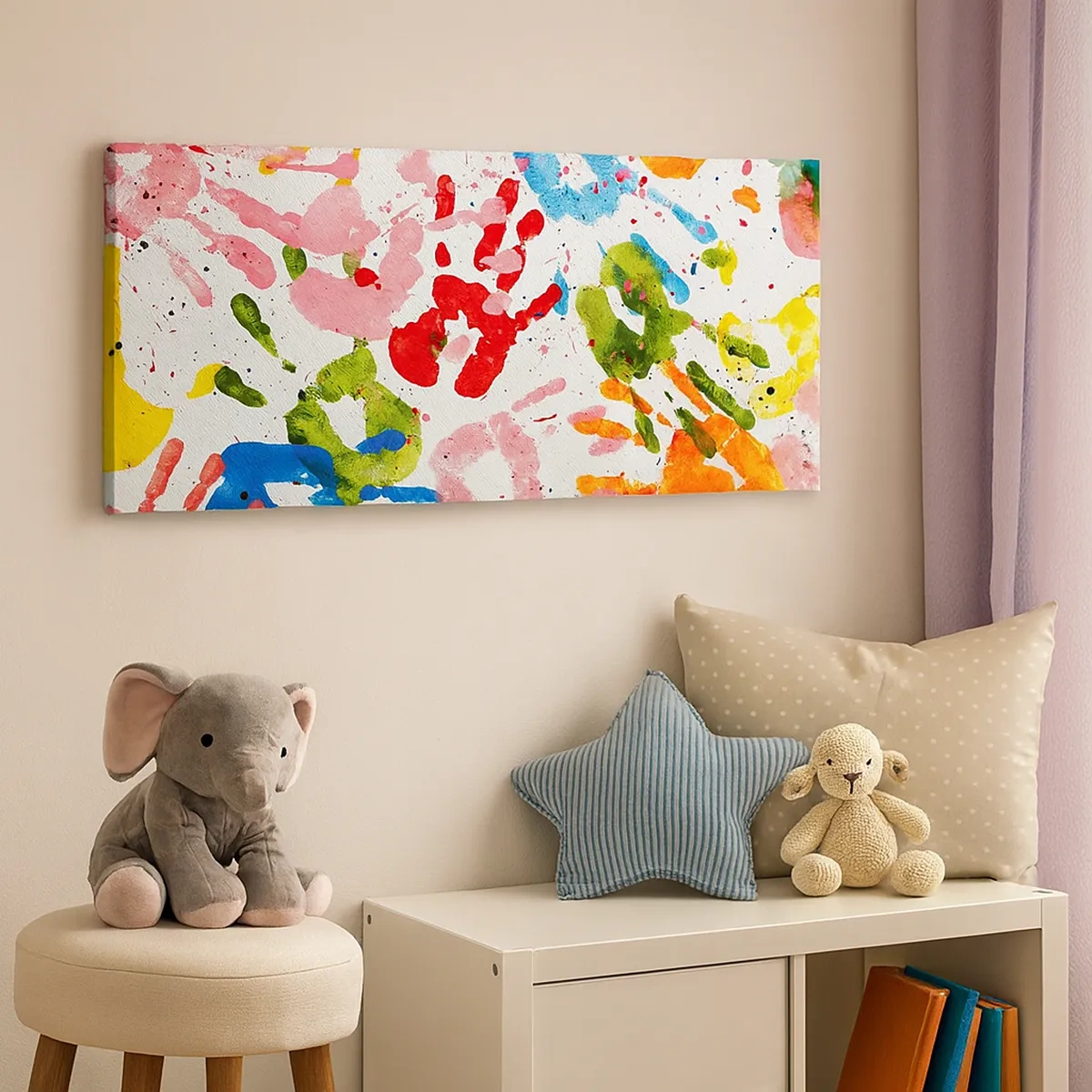 Canvastavla - Bild på duk - Följs spåren - 30x30 cm