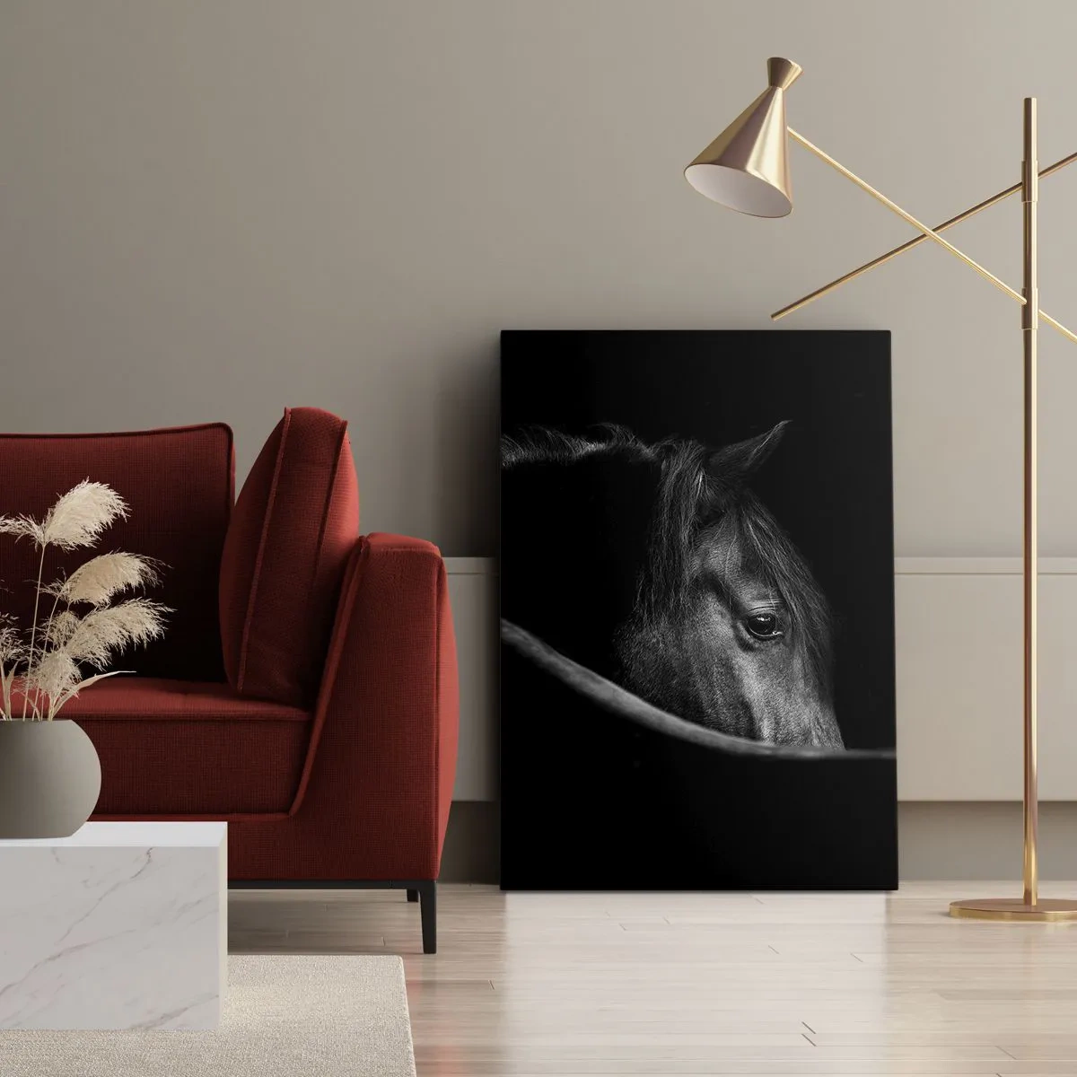 Canvastavla - Bild på duk - Svart prins - 50x70 cm