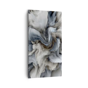 Canvastavla - Bild på duk - Sten och blomma - 55x100 cm