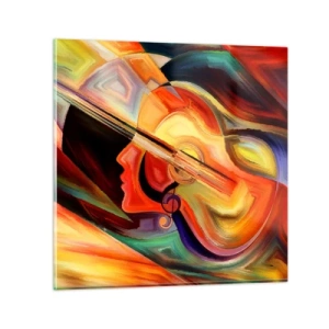 Glastavla - Bild på glas - Allt väl - 60x60 cm