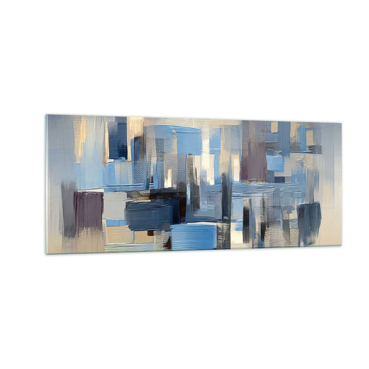 Glastavla - Bild på glas - Blå konstruktion - 100x40 cm