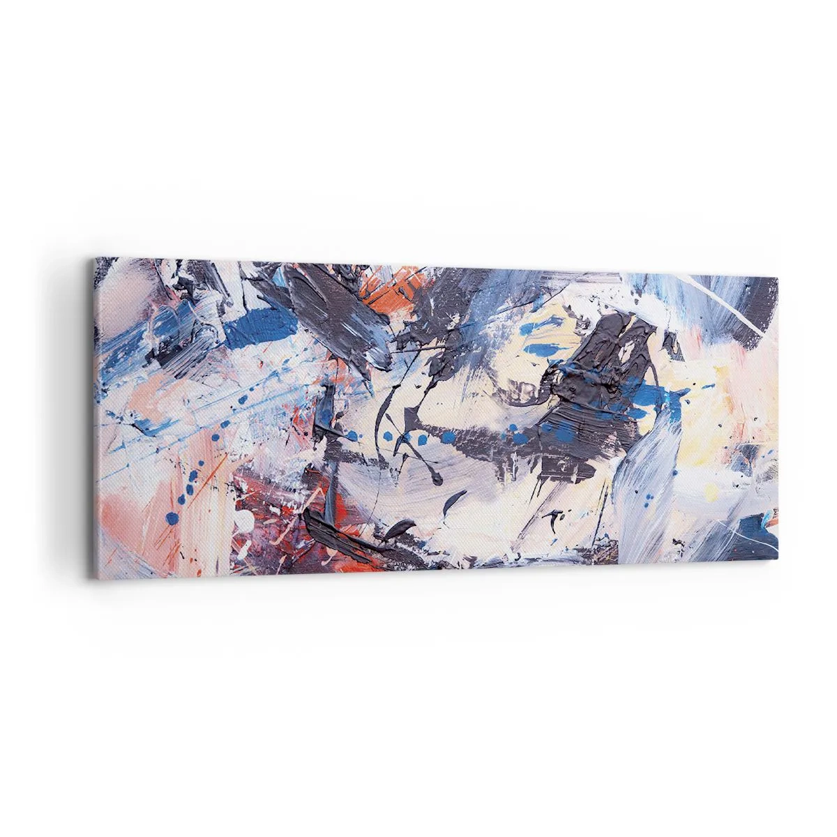 Canvastavla - Bild på duk - Abstraktionen galna dans - 100x40 cm