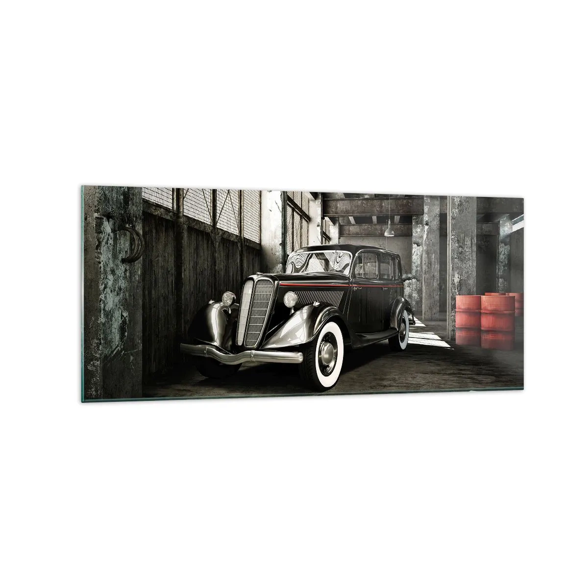 Glastavla - Bild på glas - 30-talets tidlösa elegans. - 120x50 cm