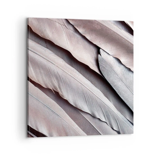 Canvastavla - Bild på duk - I rosa silver - 60x60 cm