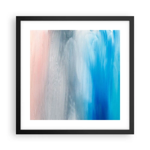 Affisch i svart ram - Element: luft - 40x40 cm