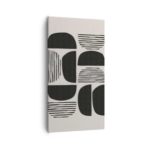 Canvastavla - Bild på duk - Arrangemang med halvor - 55x100 cm