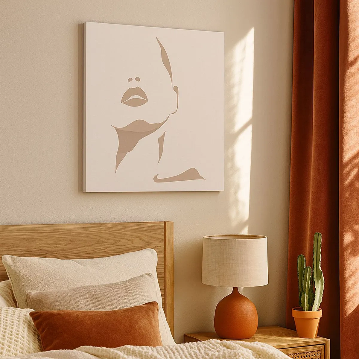 Canvastavla - Bild på duk - Skapad av ljus och skugga - 30x30 cm