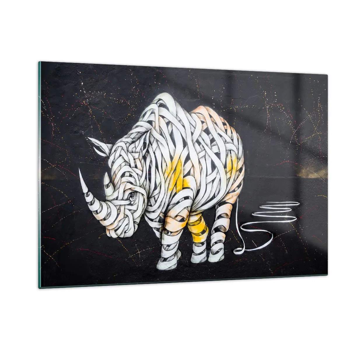 Glastavla - Bild på glas - Grovhet är en myt - 120x80 cm