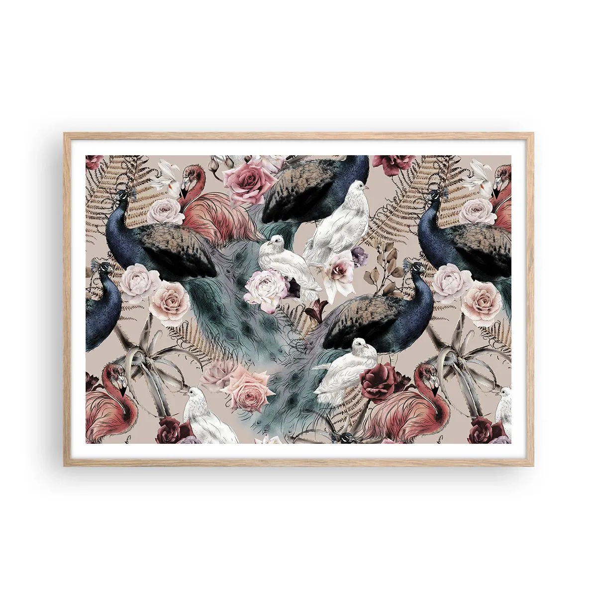 Affisch i ram av ljusek - I palatsträdgården - 100x70 cm