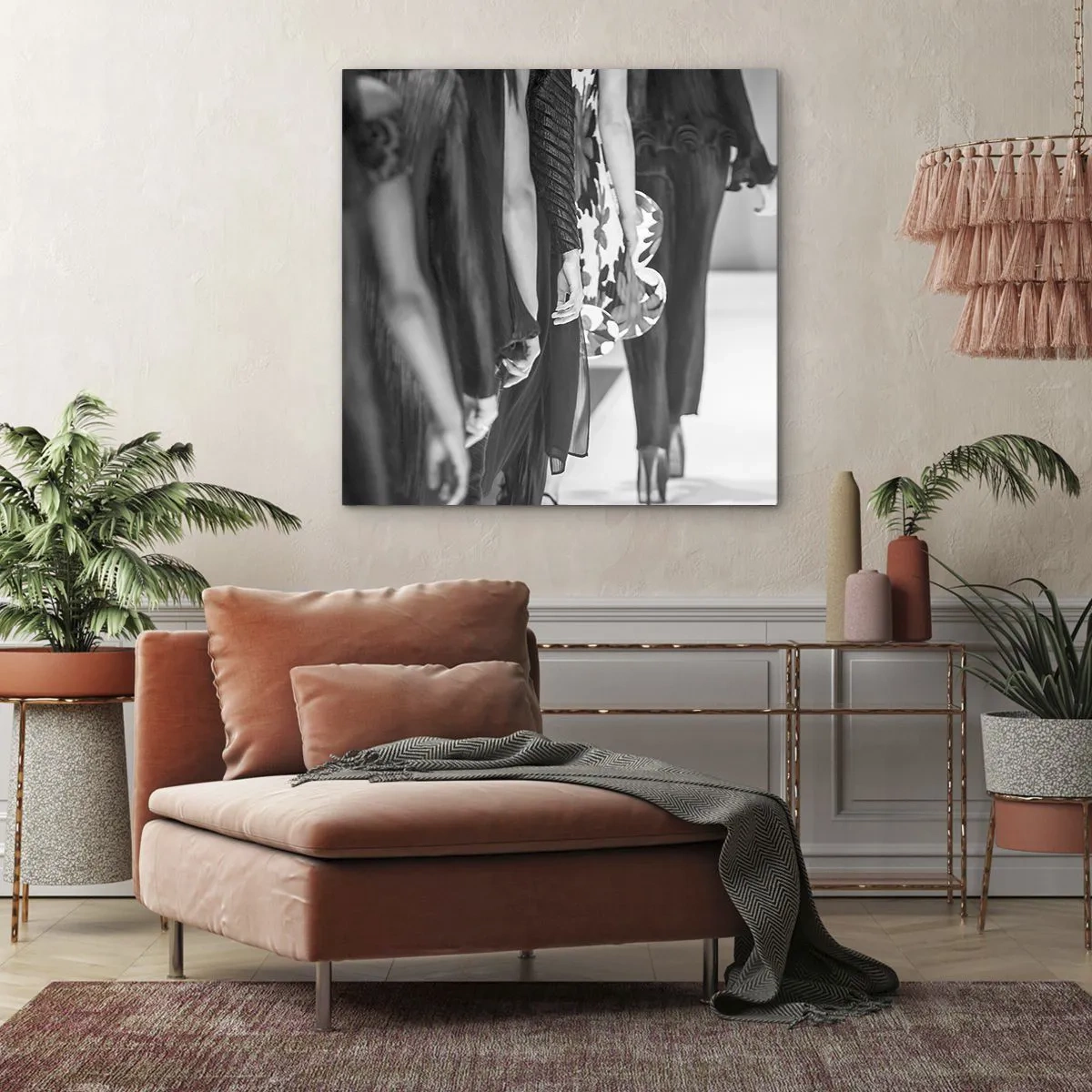 Canvastavla - Bild på duk - En elegant parad - 40x40 cm