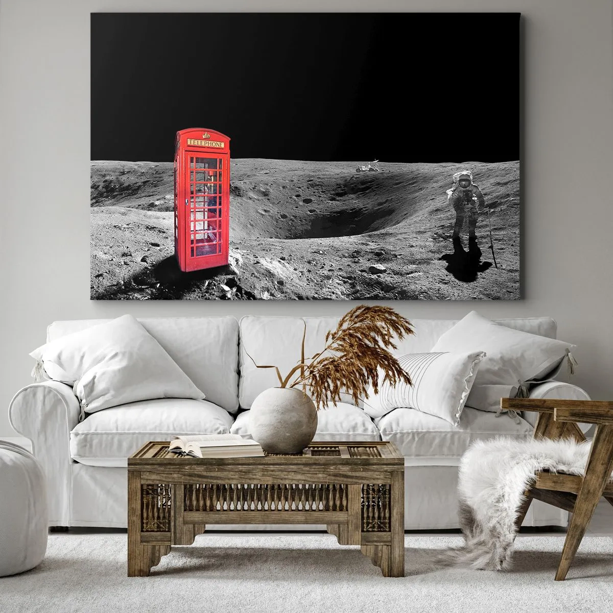 Canvastavla - Bild på duk - Rymdskämt - 100x70 cm