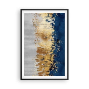 Affisch i svart ram - Modern komposition med blixt - 61x91 cm
