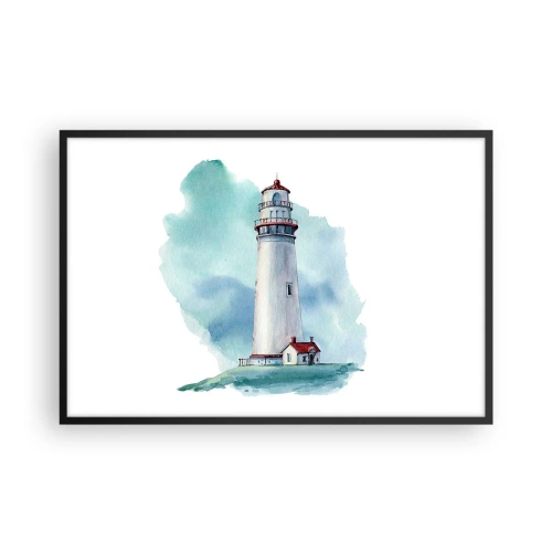 Affisch i svart ram - Milda syster av det blåa - 91x61 cm