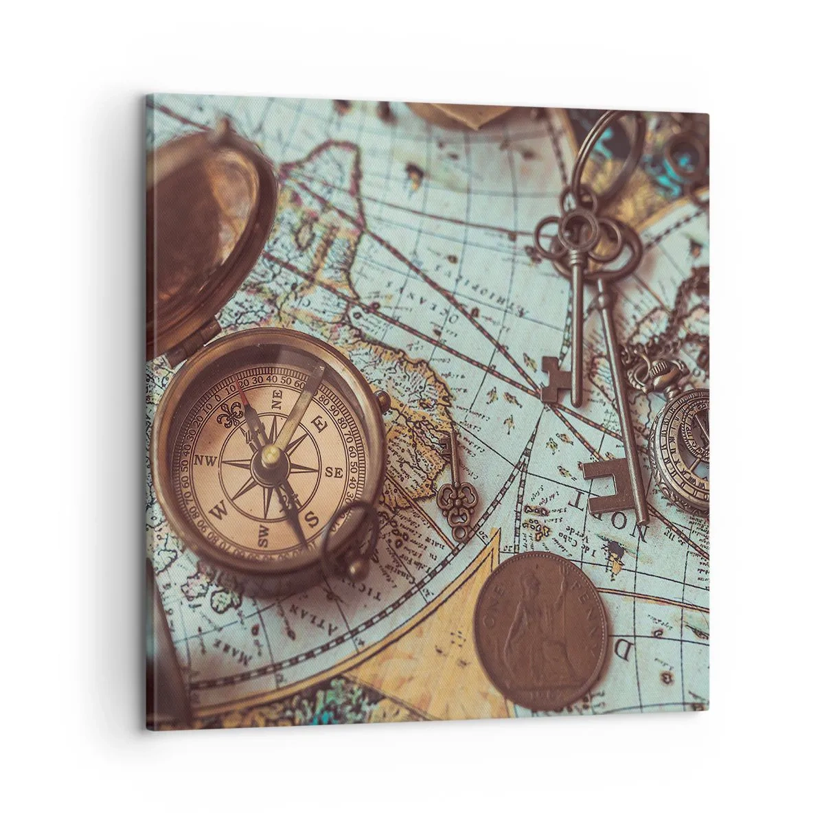 Canvastavla - Bild på duk - För äventyrare - 60x60 cm