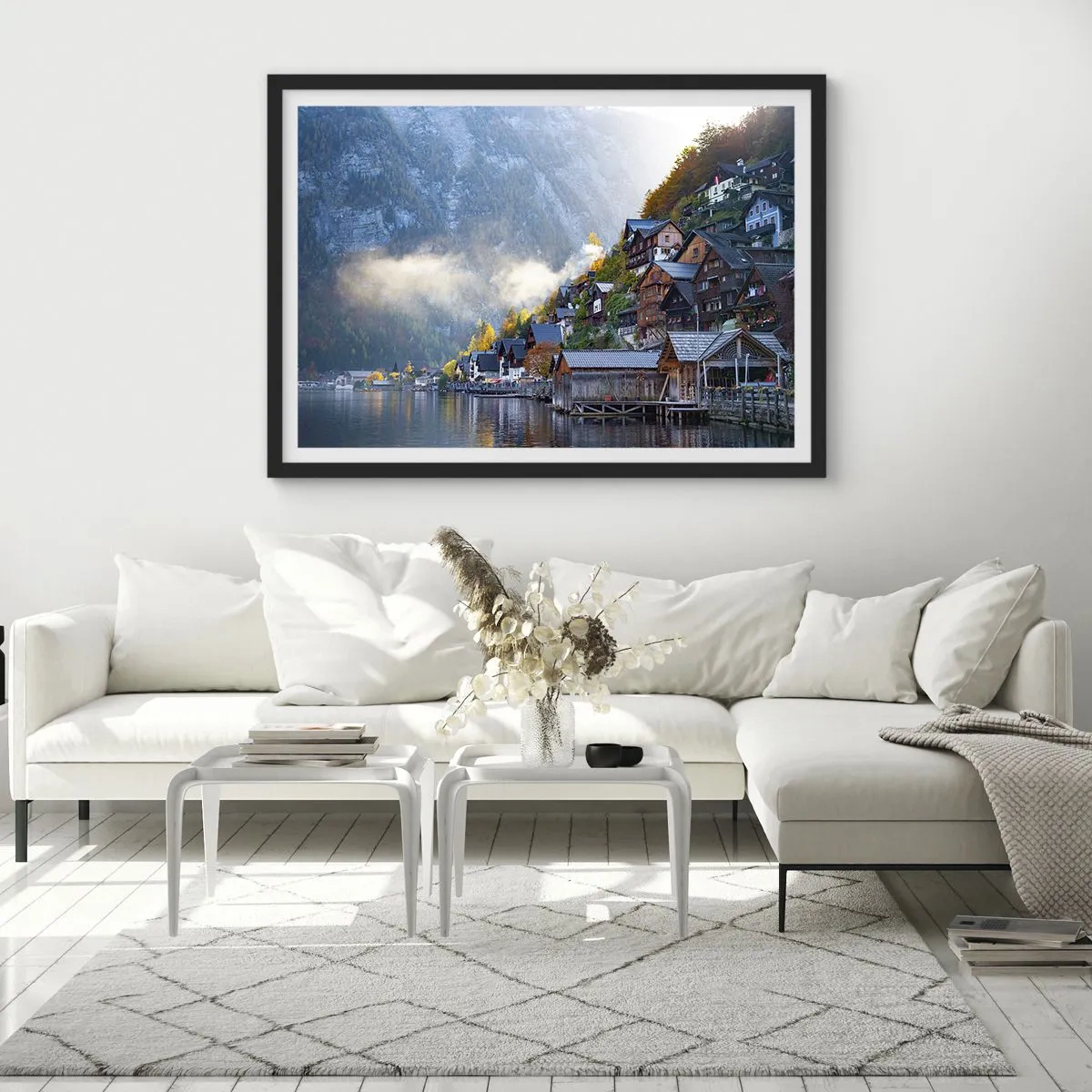 Affisch i svart ram - Alpina klimat - 70x50 cm