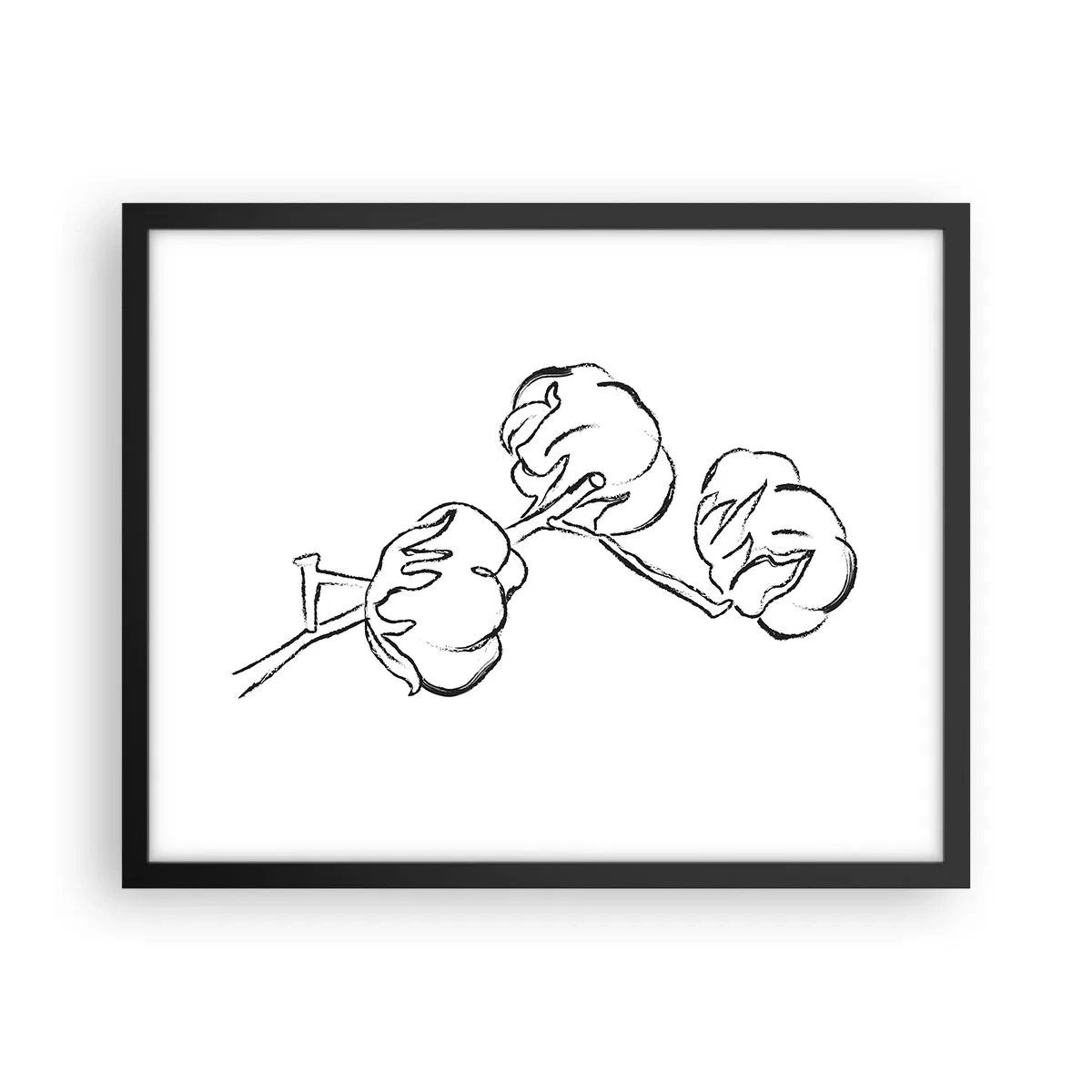 Affisch i svart ram - Bomullsdun - 50x40 cm