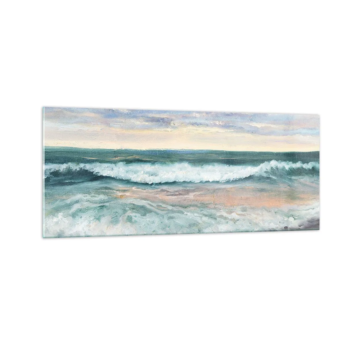 Glastavla - Bild på glas - Här kan du släta ut din själ - 100x40 cm