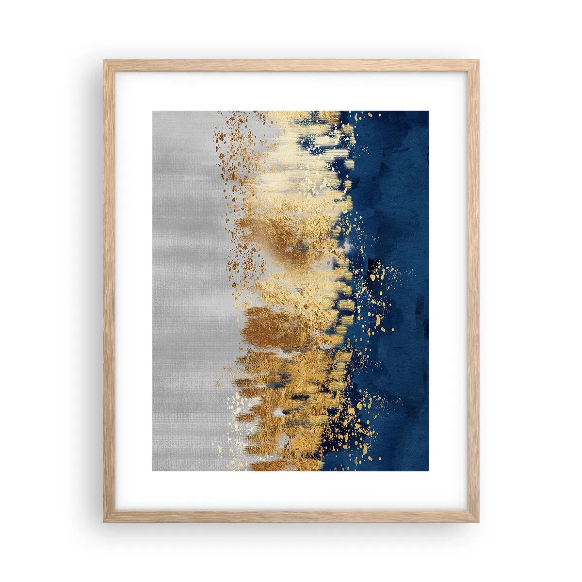 Affisch i ram av ljusek - Modern komposition med blixt - 40x50 cm