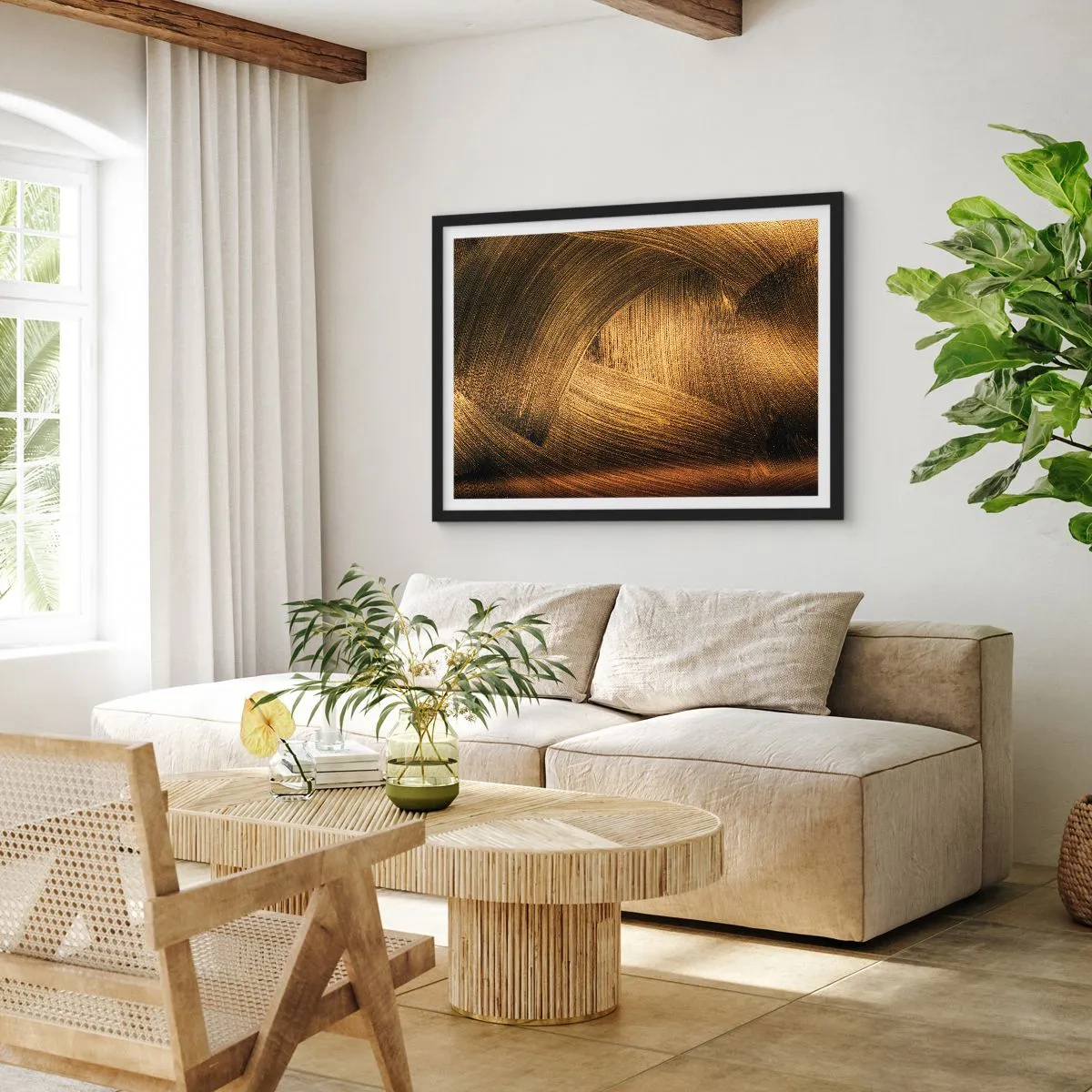 Affisch i svart ram - I gyllene labyrint - 50x40 cm