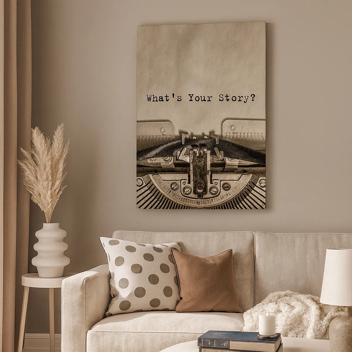 Canvastavla - Bild på duk - Svara mig - 50x70 cm