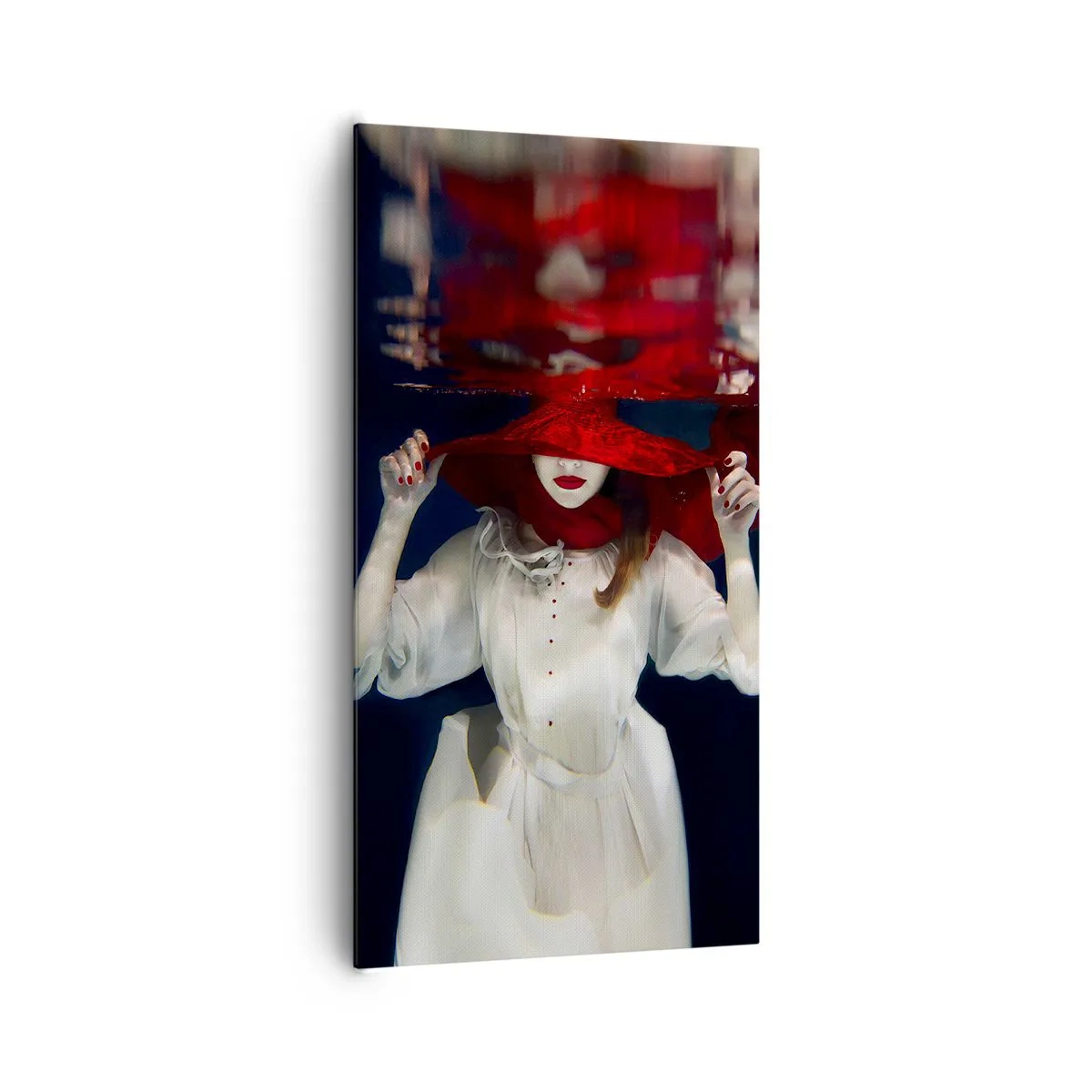 Canvastavla - Bild på duk - Konstig fru - 65x120 cm