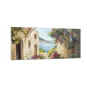 Glastavla - Bild på glas - Kustprovinsens charm - 100x40 cm