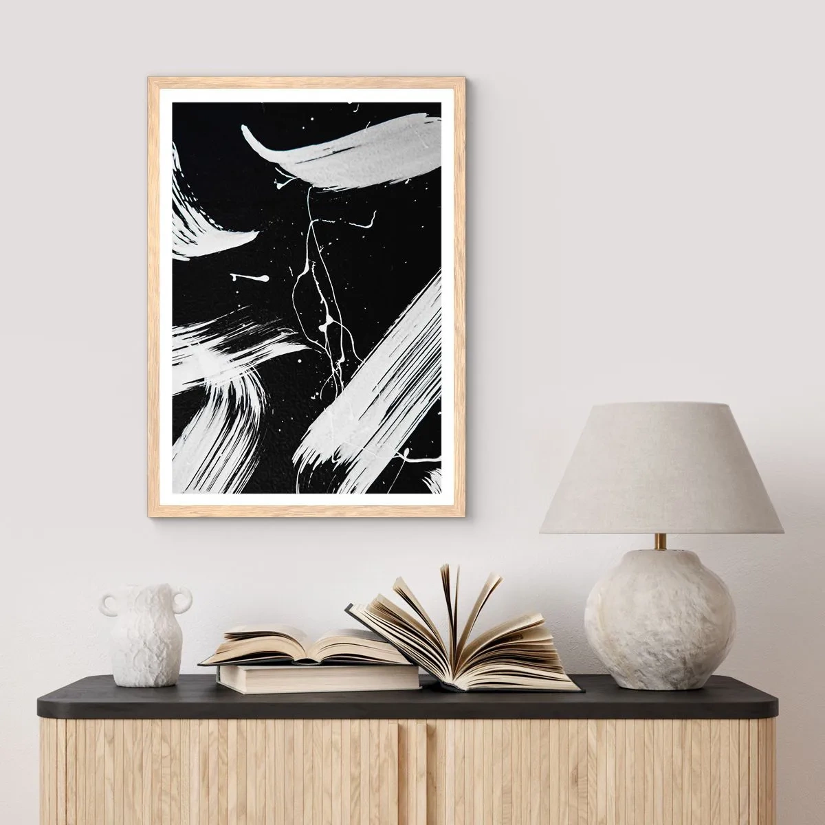 Affisch i ram av ljusek - Bryta mörkret - 40x50 cm