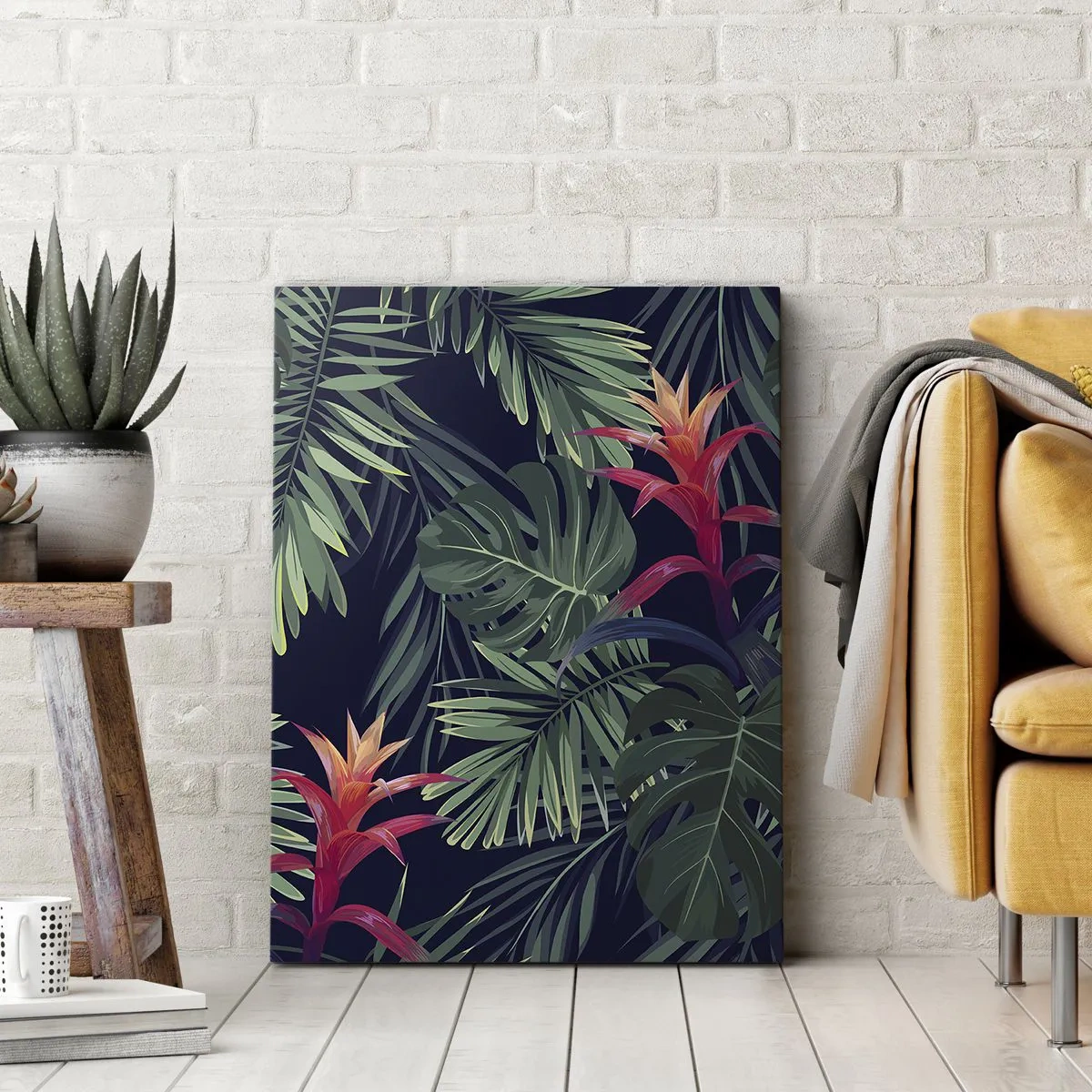 Canvastavla - Bild på duk - Brinna i grönskan - 65x120 cm