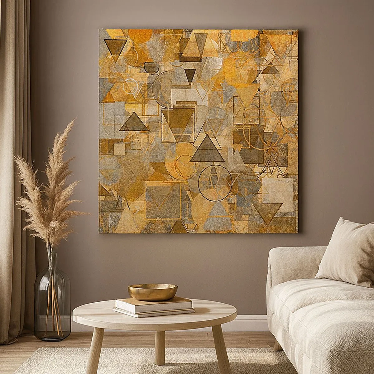 Canvastavla - Bild på duk - Värld infattad i form - 30x30 cm