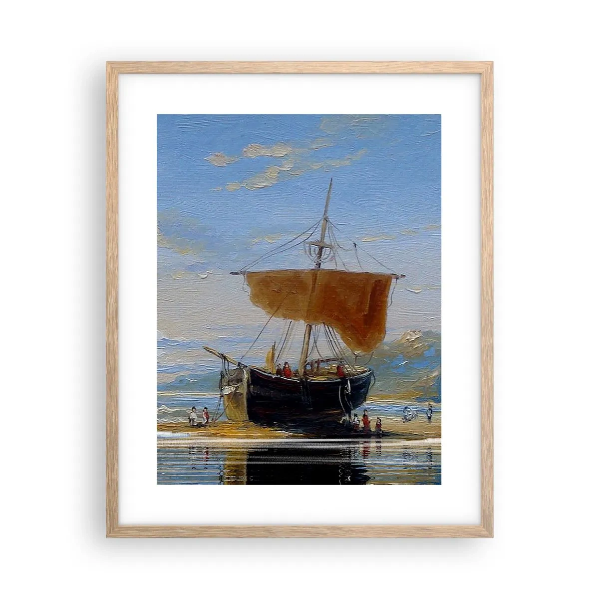 Affisch i ram av ljusek - Vatten, jord, luft - 40x50 cm