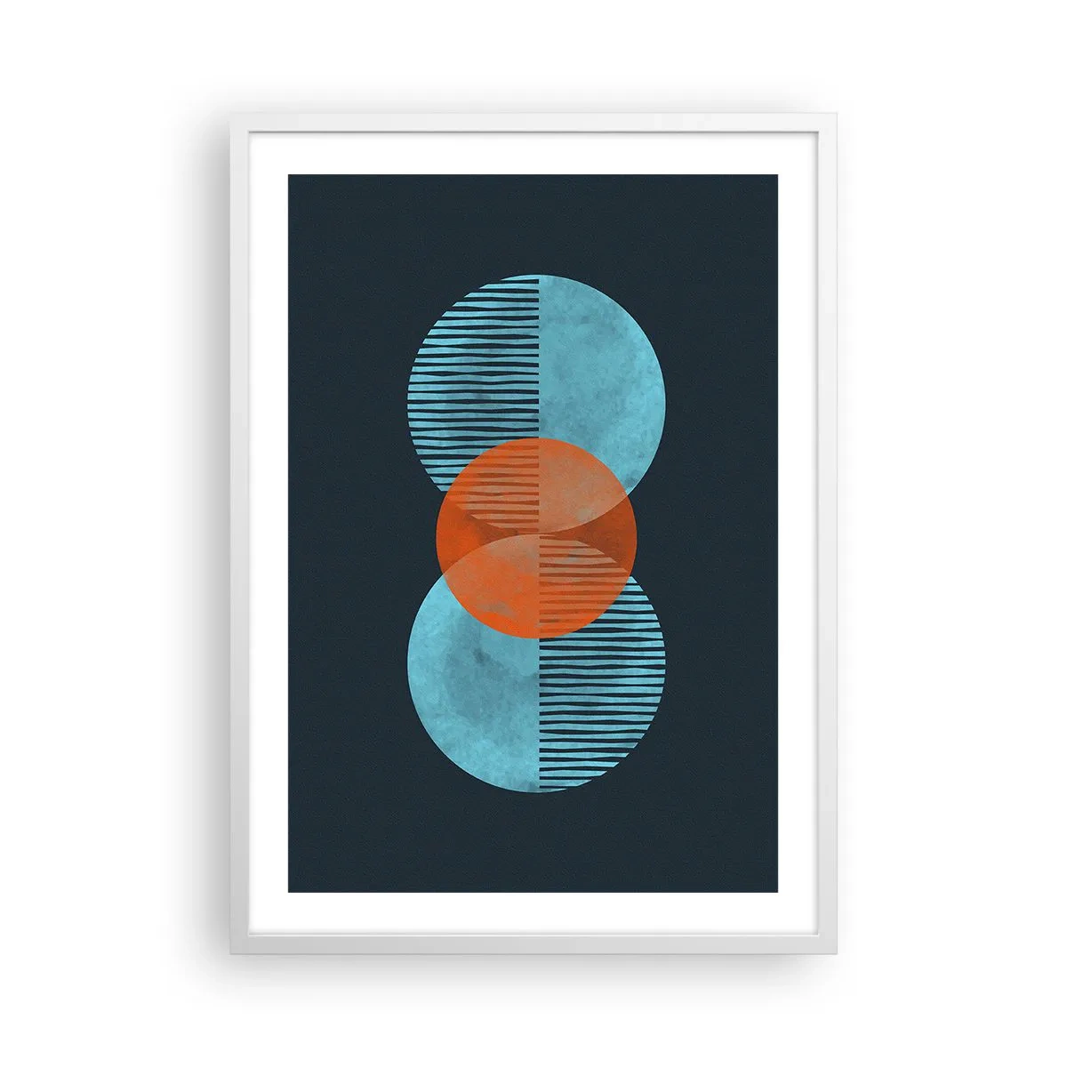 Affisch i vit ram - Symmetrisk komposition - 50x70 cm